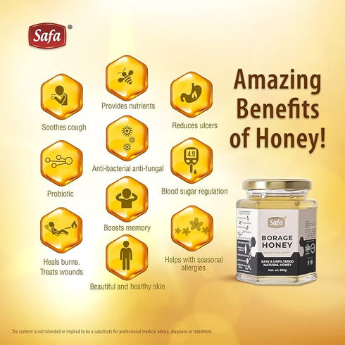 Safa Borage Honey | Organic Honey Raw Unprocessed Kashmir Honey
